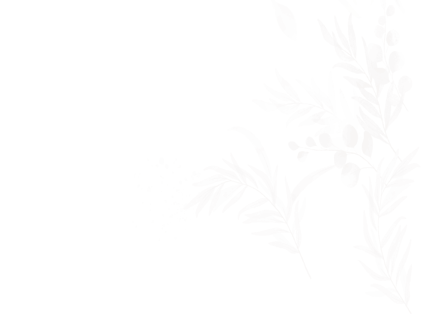 Decorative floral element for wedding page design