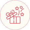 Wedding registry service icon - gift registry management and coordination