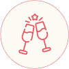 Wedding ceremony service icon - ceremony planning and officiant coordination